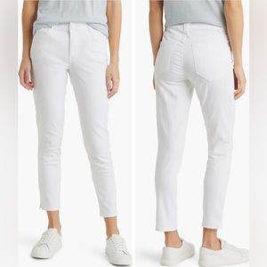Wit and Wisdom Ab'Solution High Waist Ankle Skinny Pants,  White,  Size 8